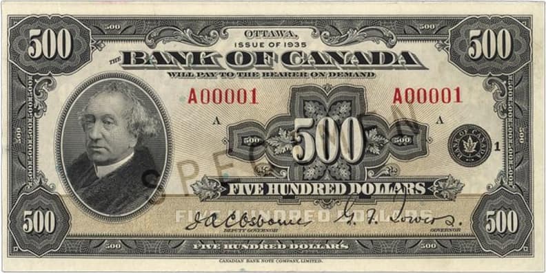 $500 — front (The First Series)