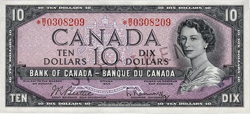 $10 — front (The Canadian Landscape Series)