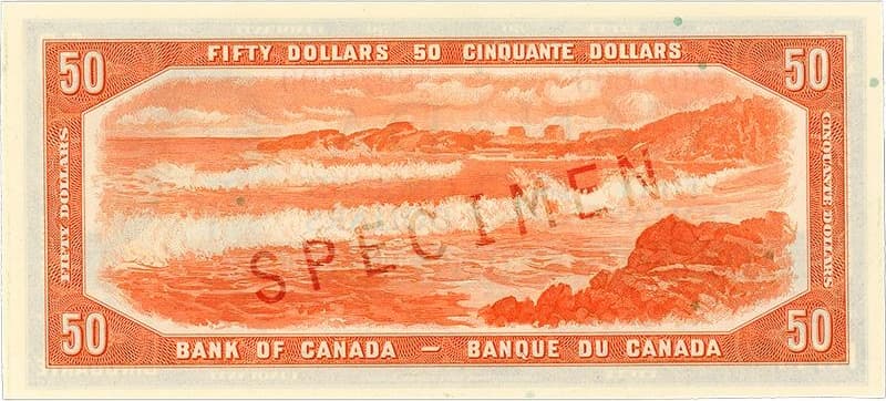 $50 — back (The Canadian Landscape Series)