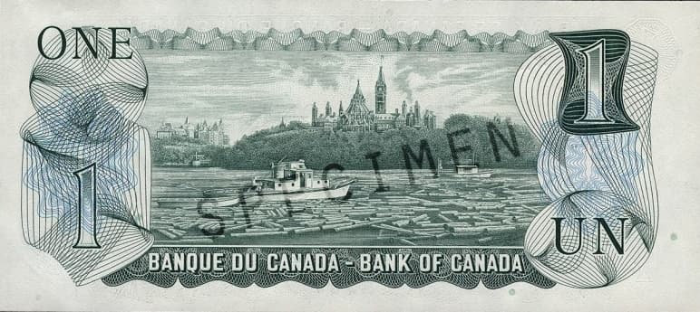 $1 — back (The Scenes of Canada Series)