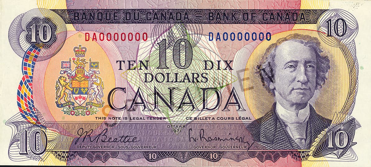 $10 — front (The Scenes of Canada Series)