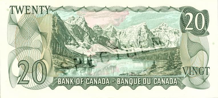 $20 — back (The Scenes of Canada Series)