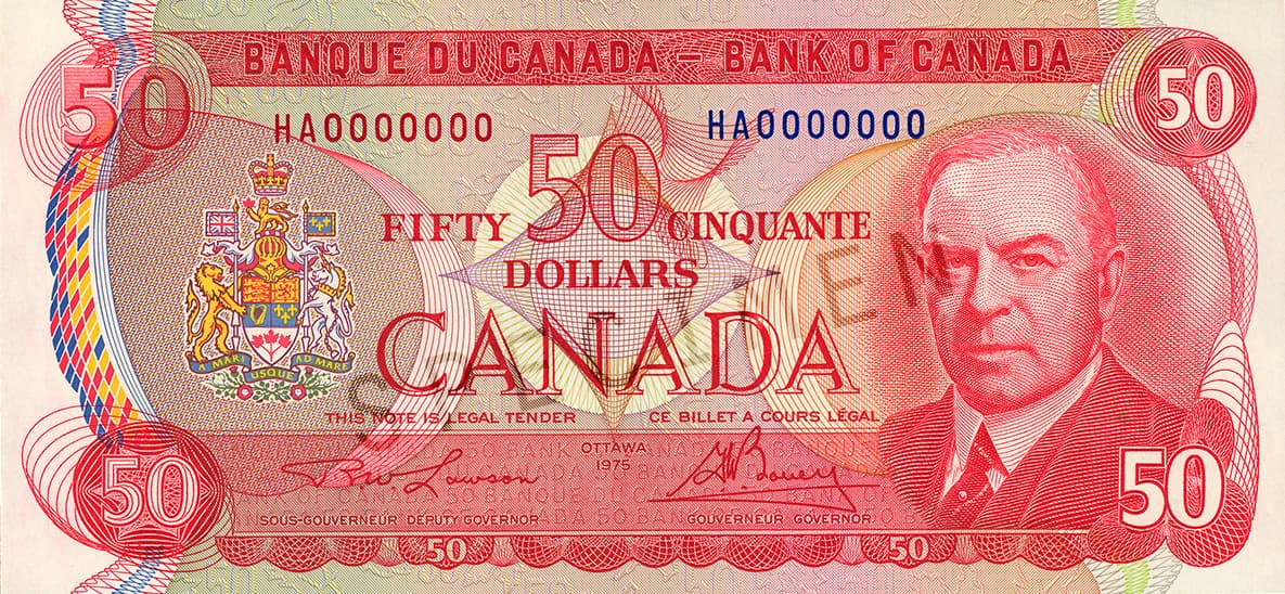 $50 — front (The Scenes of Canada Series)