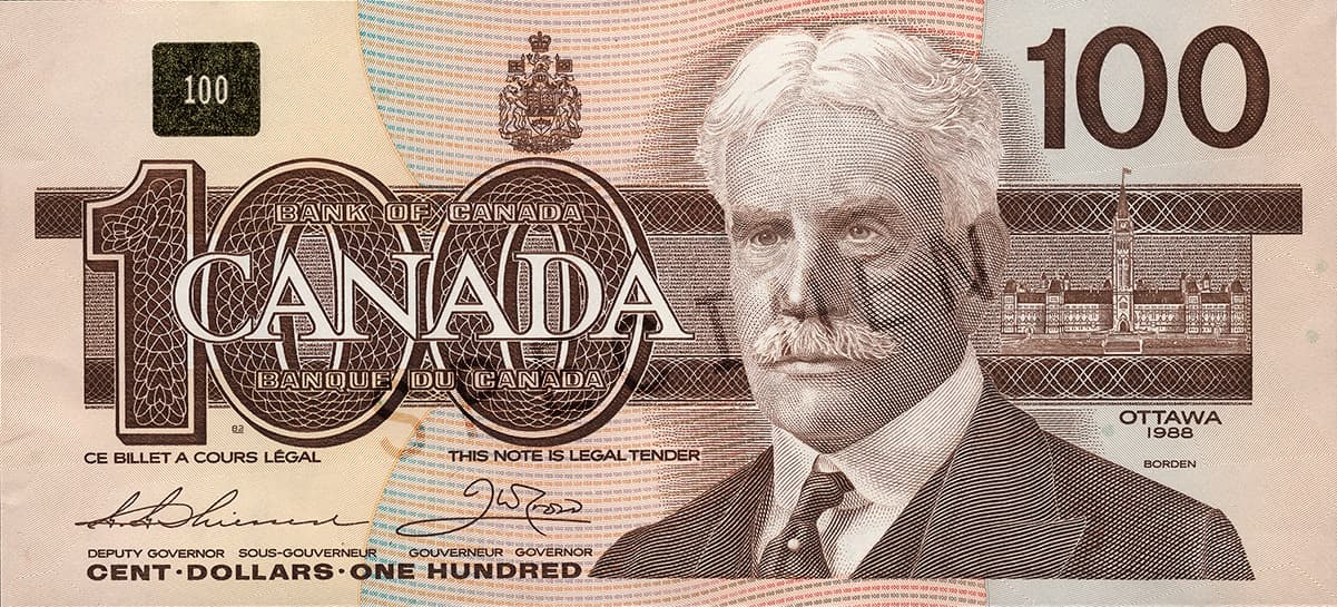 $100 — front (The Birds of Canada Series)