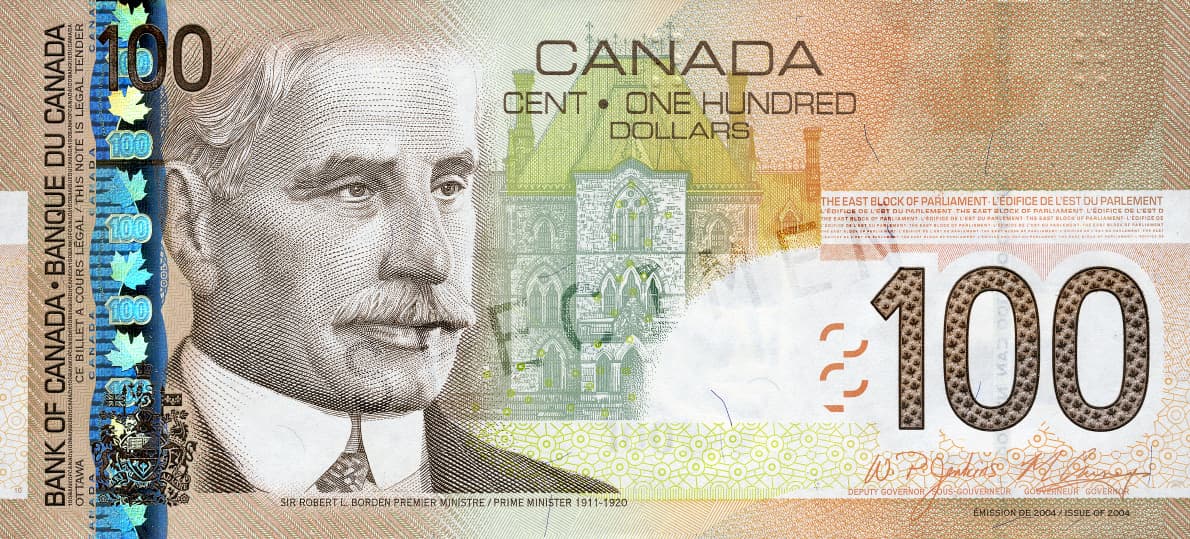 $100 — front (The Canadian Journey Series)