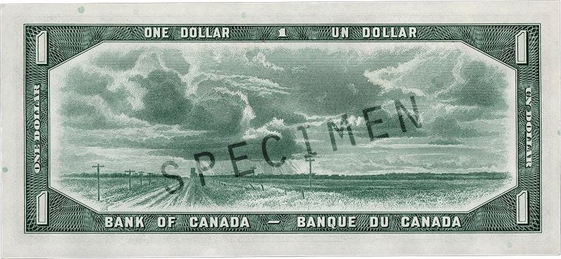 $1 — back (The Canadian Landscape Series)