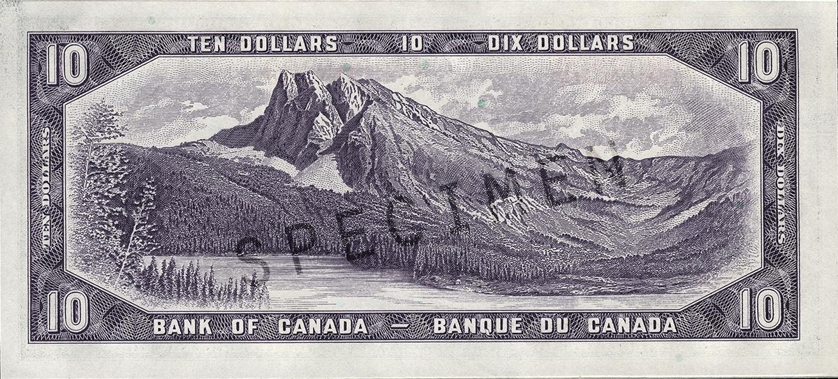 $10 — back (The Canadian Landscape Series)