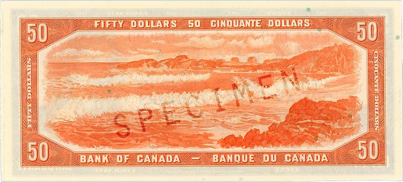$50 — back (The Canadian Landscape Series)