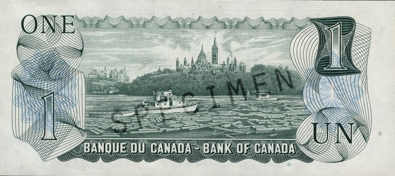 $1 — back (The Scenes of Canada Series)