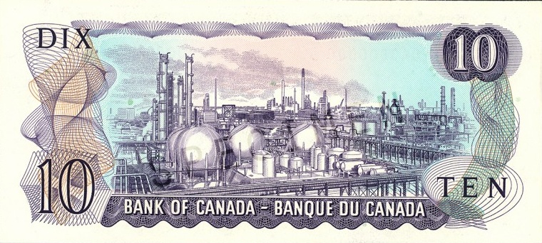 $10 — back (The Scenes of Canada Series)