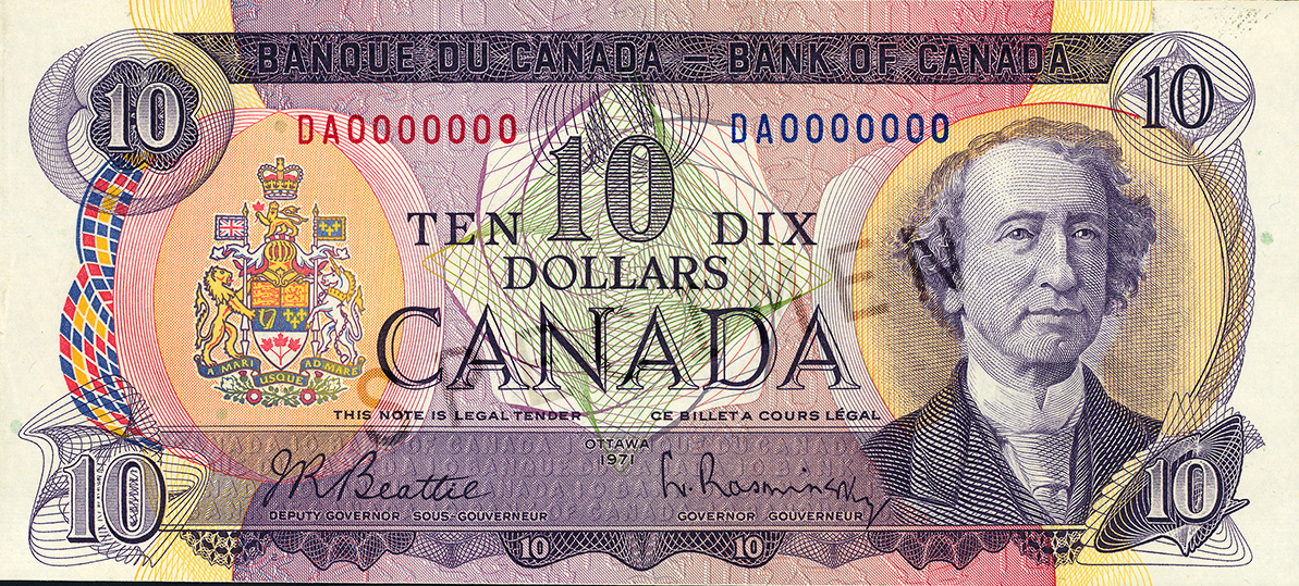 $10 — front (The Scenes of Canada Series)