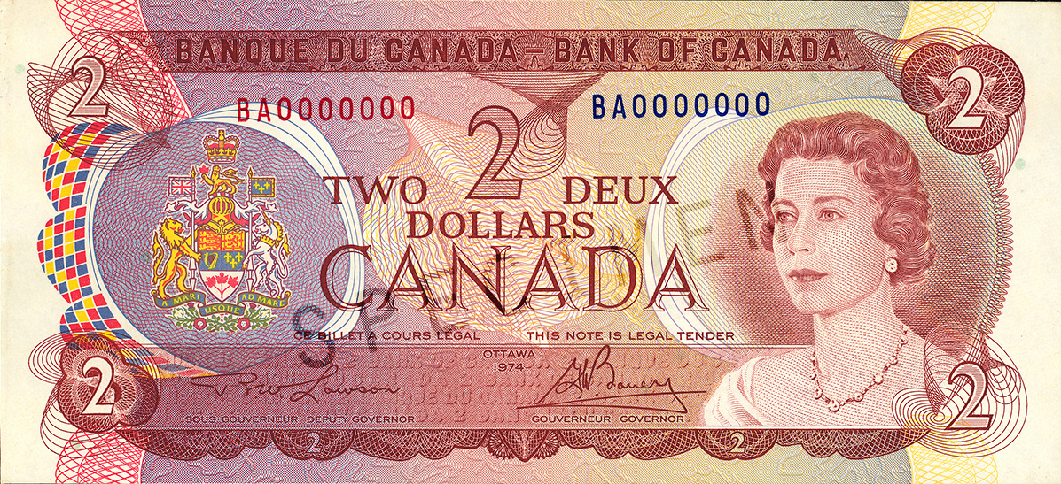 $2 — front (The Scenes of Canada Series)