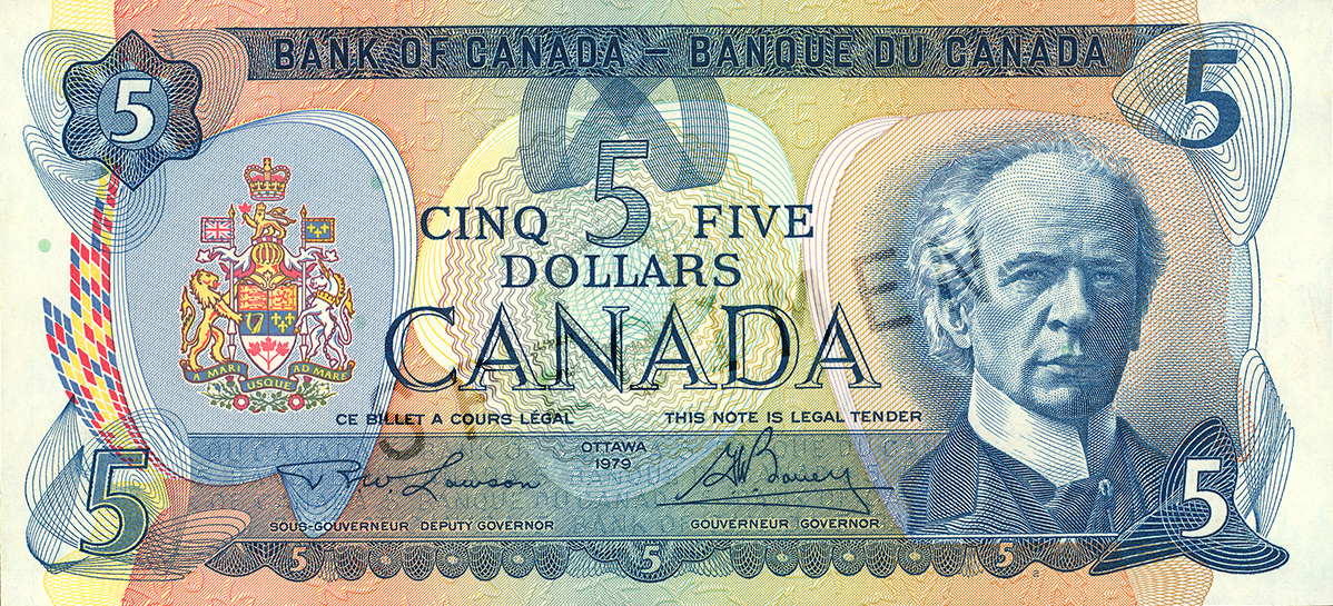 $5 — front (The Scenes of Canada Series)