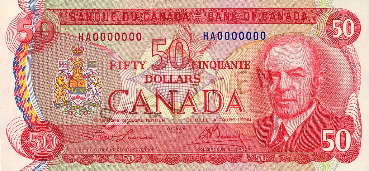 $50 — front (The Scenes of Canada Series)