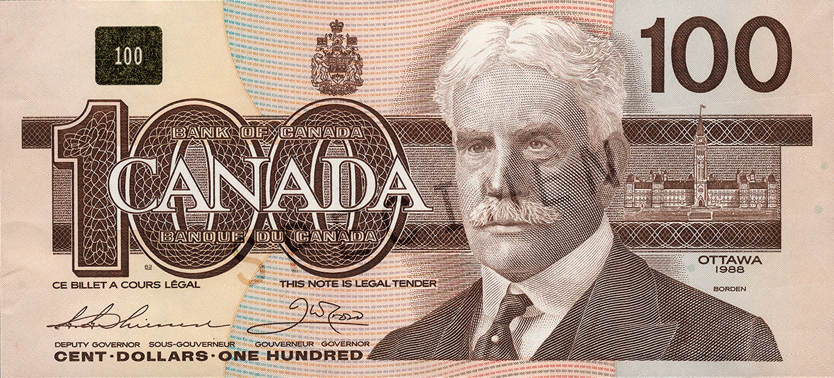 $100 — front (The Birds of Canada Series)
